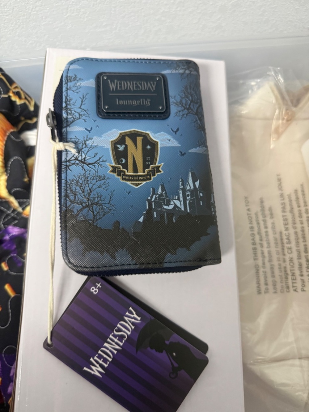 Loungefly Wednesday Nevermore Academy Castle Zip-Around Wallet. - Picture 2 of 2